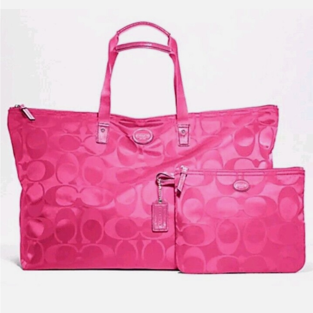 PINK COACH DUFFEL
